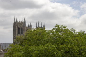 Lincoln Cathedral Towers Through the Trees