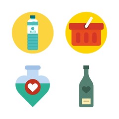 Fototapeta premium drink icons set. surface, laboratory, old-fashioned and alchemy graphic works