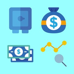4 finance icons set
