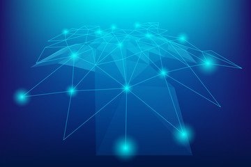 Abstract polygon design background for internet technology concept