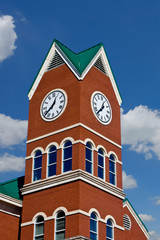 Clock Tower on Blue