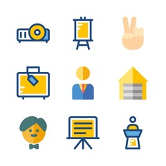 9 business icons set