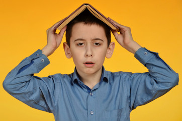emotional child with bright facial expressions gestures