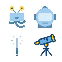 science icons set. nature, scope, design and humanoid graphic works