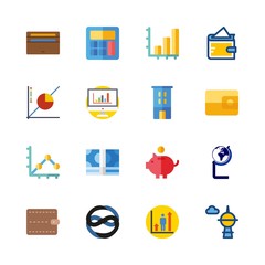 economy vector icons set. bank logo, skyscraper, building and globe in this set