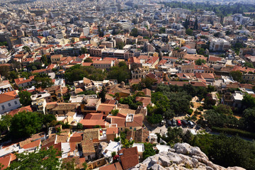 Fototapeta na wymiar アクロポリスからののアテネ市街