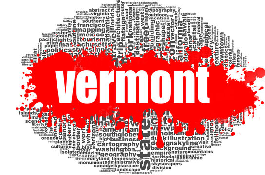 Vermont word cloud design