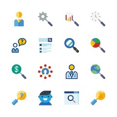 seo icons set. social, office, networking and engine graphic works