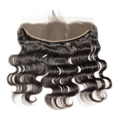 Body wavy black human hair weaves extensions lace frontal