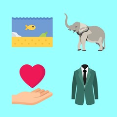 family icons set. animal, travel, symbol and sea graphic works