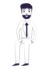 cartoon businessman icon