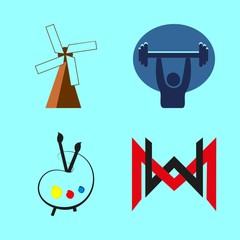 logo icons set. decoration, young, rest and health graphic works