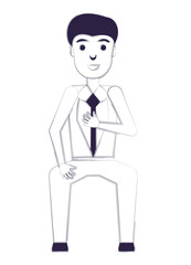 cartoon businessman icon
