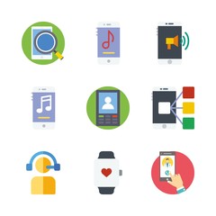 9 telephone icons set