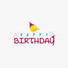 Happy Birthday Vector Template Design Illustration