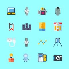 16 technology icons set