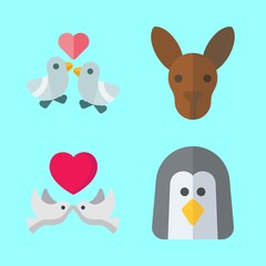 animals icons set. brown, romantic, animal and tourism graphic works