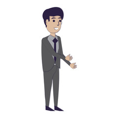 Obraz premium cartoon businessman icon over white background, vector illustration