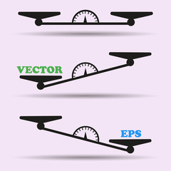 Vector illustration of weights. Libra icon isolated on a light background. Element for your design.