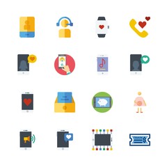 telephone icons set. internet, woman, one and flight graphic works