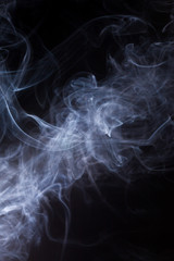 Smoke on a black background.