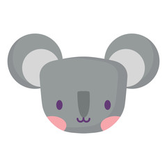 cute koala icon over white background, vector illustration