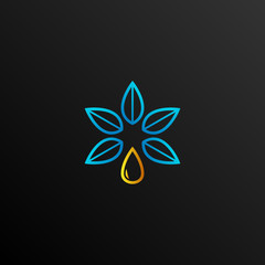 flower logo icon concept vector design