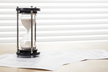 sand timer at the office.