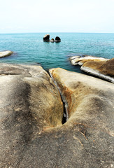 Fototapeta na wymiar Photo background beautiful rocks in the sea