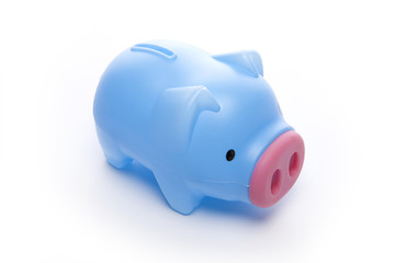pig coin bank isolated white