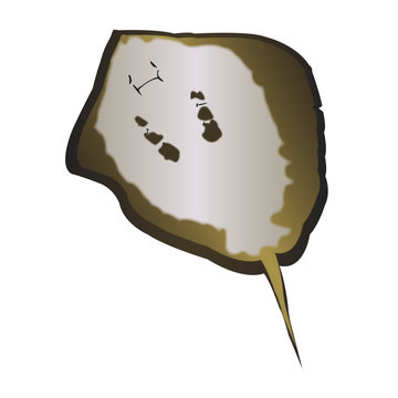 brown stingray isolated on white clip art preview