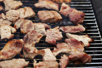 meat on grill