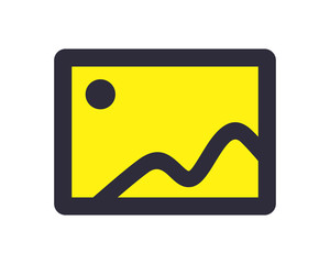 landscape view image vector icon logo symbol