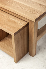 Fototapeta na wymiar oak solid wood table 
