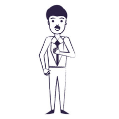 Fototapeta premium cartoon businessman icon over white background, vector illustration