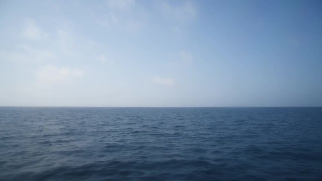 the fast flowing sea and sky from the ferry going to Ulleungdo. South Korea East Sea.