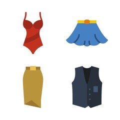clothes icons set. foreman, glamour, people and posing graphic works