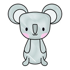 cute koala icon over white background, vector illustration