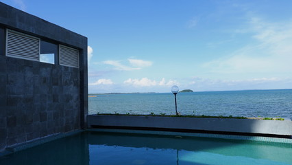 Swimming pool and the sea