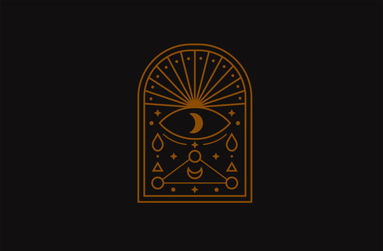 Eye symbol. Esoteric, Alchemy, sacred geometry, sacred geometry, mystic shapes, symbol and icon