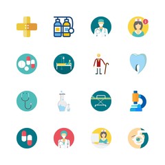 Fototapeta premium 16 hospital icons set