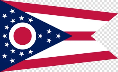 Fotobehang Flag of the US State of Ohio, detailed vector. © gladder
