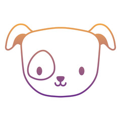 cute dog icon over white background, vector illustration