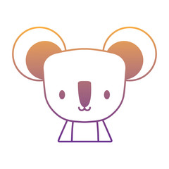 cute koala icon over white background, vector illustration