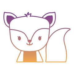 Obraz na płótnie Canvas cute squirrel icon over white background, vector illustration