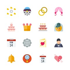 wedding icons set. commitment, arch, xmas and anniversary graphic works