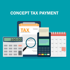 Concept tax payment.