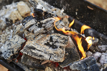 charcoal fire 