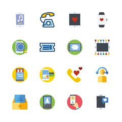 16 telephone icons set