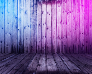 interior with neon lights